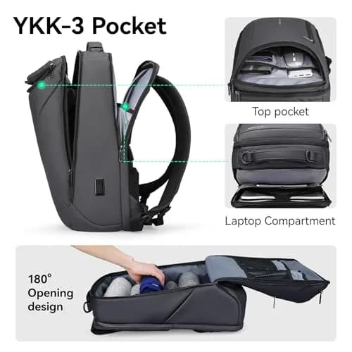 MARK RYDEN Business Backpack for Men, Waterproof 17.3 Inch Laptop Backpack with USB Charging Port & Sport Car Shape Design | 32L (1.2kg) thumbnail 2