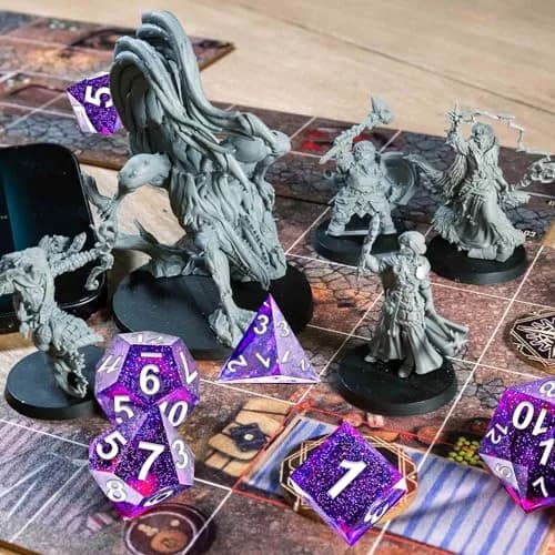 Juome Dice Resin Molds Silicone, DND Dice Silicone Molds for Epoxy Resin, 4 inch | DIY Dice Making for Tabletop Games thumbnail 6