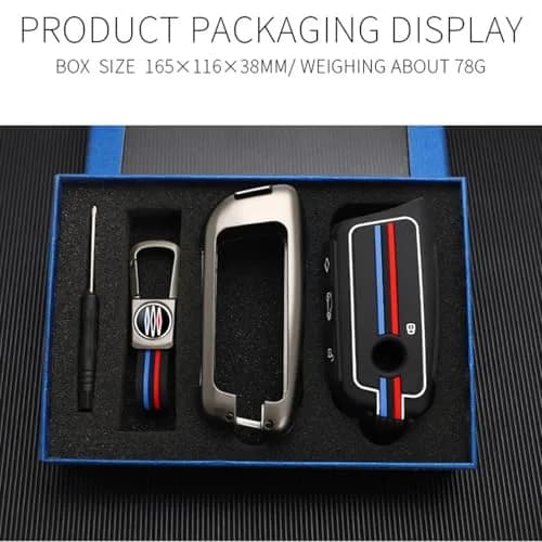 OLLEN Heavy Zinc Alloy Key Fob Cover for BMW 2023-2025+ Series, Fashion Silver (1 Pcs) thumbnail 6
