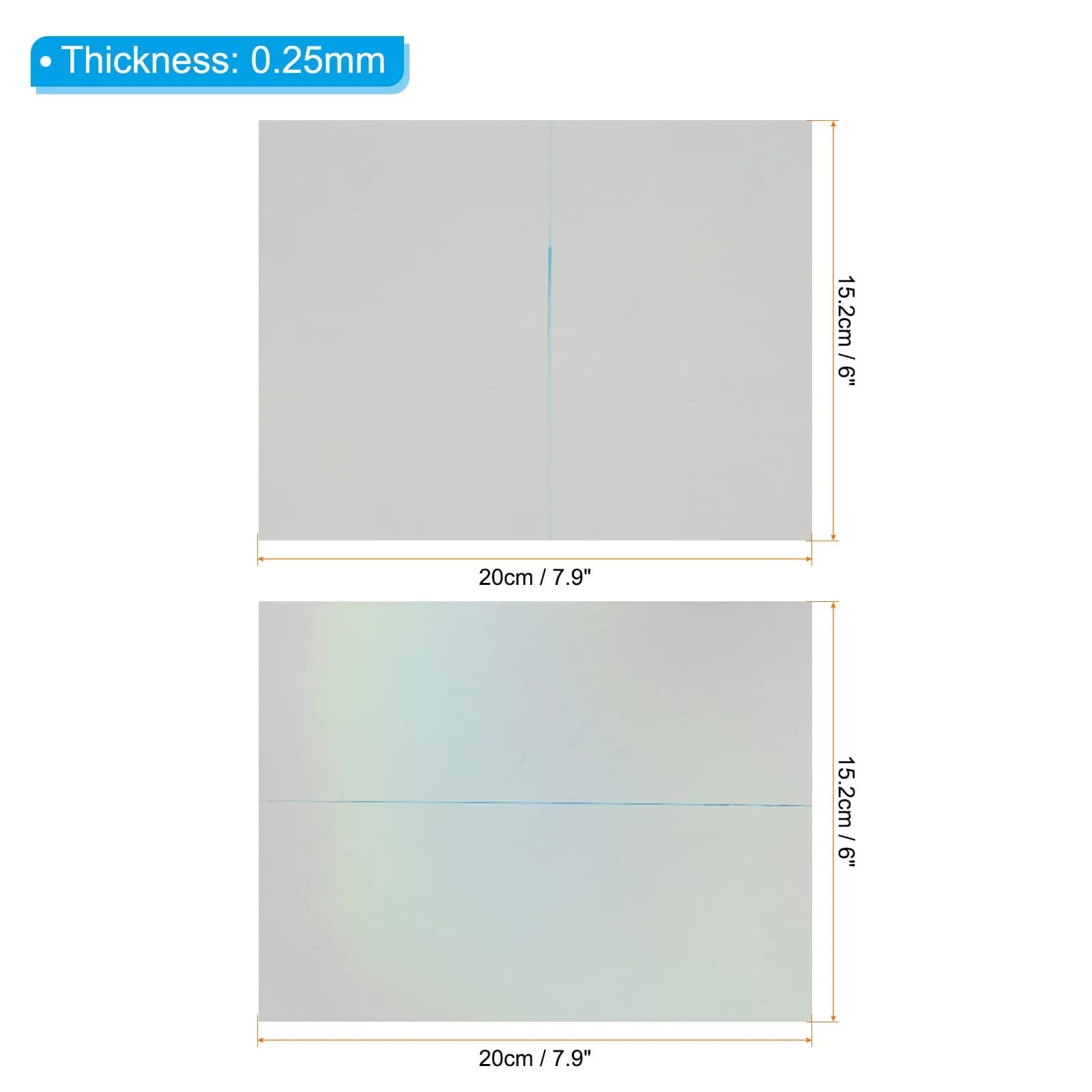 PATIKIL Polarized Film Sheets 20x15.2cm (7.9x6 Inch) | 2-Pack Linear Polarizing Filter for LCD Displays - view 2