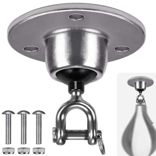 BeneLabel Stainless Steel Speed Bag Swivel Mount with 360° Rotation Hook | Heavy Duty Boxing Swivel for Punching Bag Platform thumbnail 1