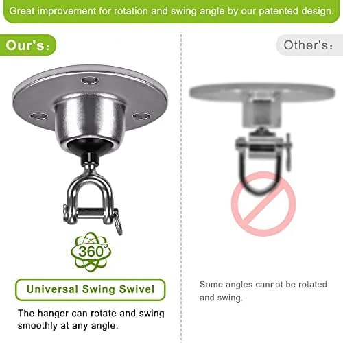 BeneLabel Stainless Steel Speed Bag Swivel Mount with 360° Rotation Hook | Heavy Duty Boxing Swivel for Punching Bag Platform thumbnail 3