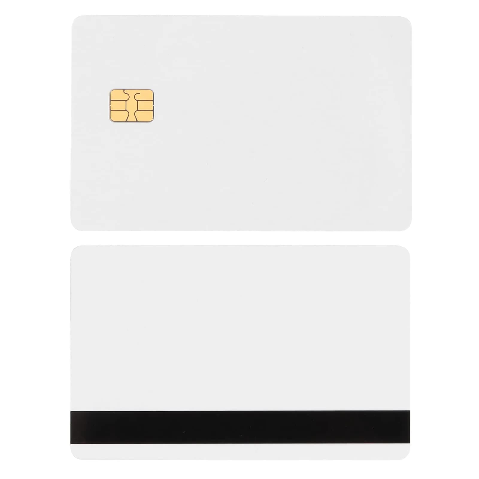 CAETOUNG SLE4442 Chip Cards with HiCo Magnetic Stripe 50 Pack | Standard CR80 PVC ID Cards — 50-Pack