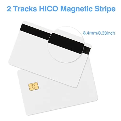 CAETOUNG SLE4442 Chip Cards with HiCo Magnetic Stripe 50 Pack | Standard CR80 PVC ID Cards thumbnail 3