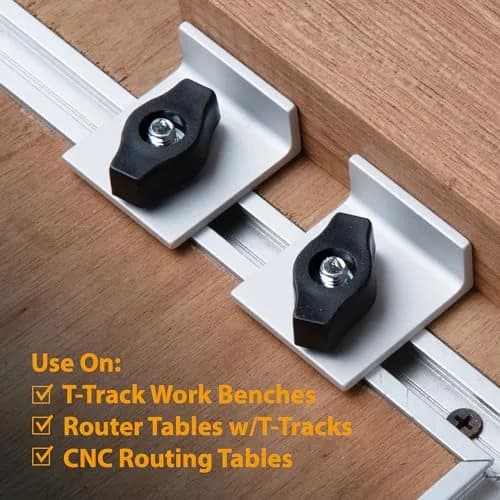 POWERTEC 71821 Bi-Directional Short Stop Kit, 4PK | T-Track Stop Block for Woodworking, Sanding, and Routing thumbnail 6