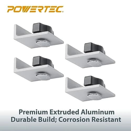 POWERTEC 71821 Bi-Directional Short Stop Kit, 4PK | T-Track Stop Block for Woodworking, Sanding, and Routing thumbnail 3