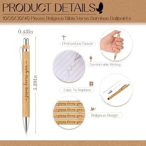 Tenceur Christian Notebooks Pens Keychains | Religious Gift Set for Faith & Inspiration thumbnail 3