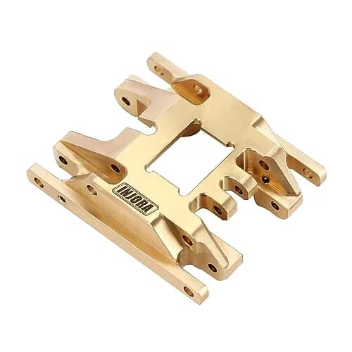 INJORA Brass Skid Plate Transmission Mount for TRX4M | Heavy Brass, Durable RC Vehicle Part thumbnail 1