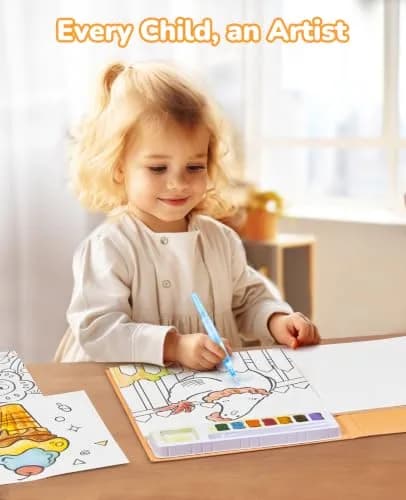 JoyCat Paint with Water Coloring Books for Toddlers (Common Knowledge Theme) 223 ml (7.55 cu in) | Mess-Free Toddler Art Activity thumbnail 2