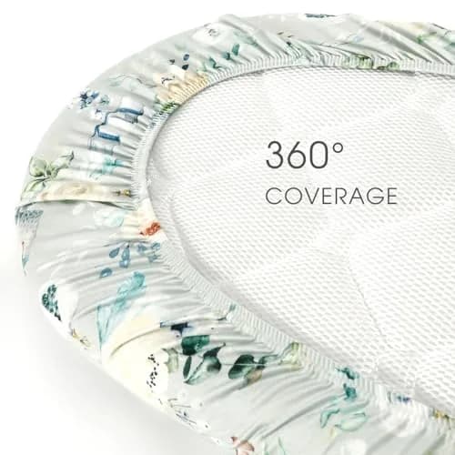 GRSSDER Ultra Soft Bassinet Sheet 2 Pack | Jersey Knit Fitted Sheet for Oval, Hourglass, Rectangular Mattresses (32" x 16" x 5") thumbnail 7