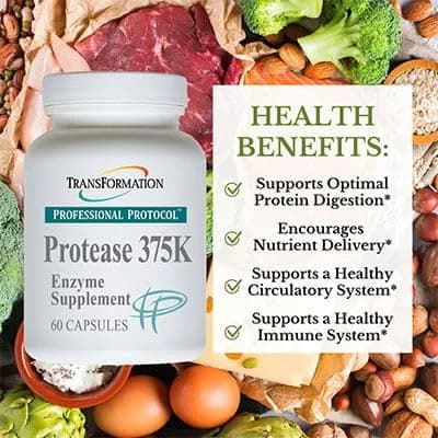TRANSFORMATION Protease 375K Enzyme Blend Supplement 120 Capsules | High-Potency Protein & Gut Support thumbnail 4