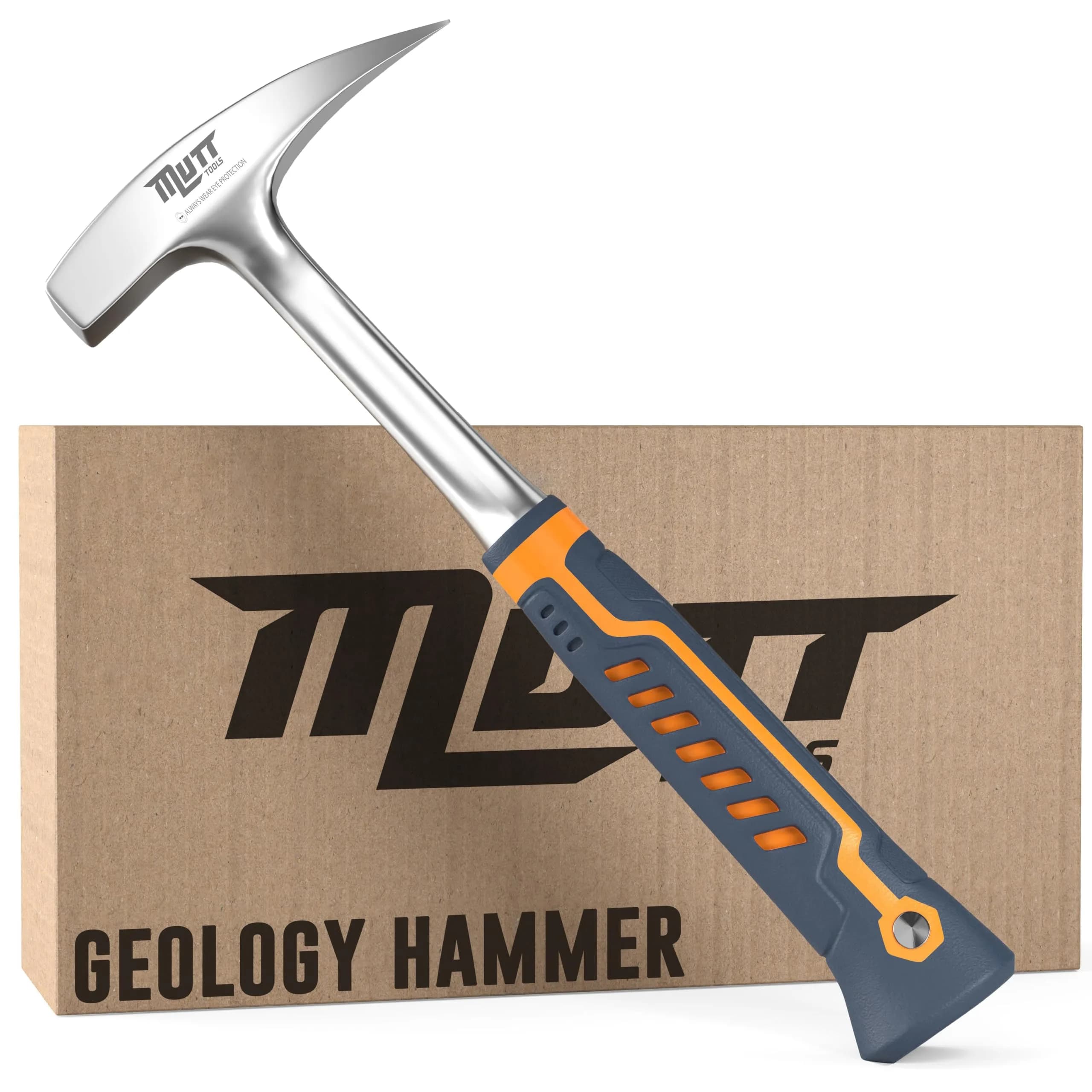AMERICAN MUTT TOOLS Geologist Rock Pick Hammer 454g (22 oz) | Forged Steel Head, Ergonomic Handle, Field Work