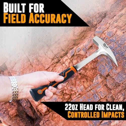 AMERICAN MUTT TOOLS Geologist Rock Pick Hammer 454g (22 oz) | Forged Steel Head, Ergonomic Handle, Field Work thumbnail 2