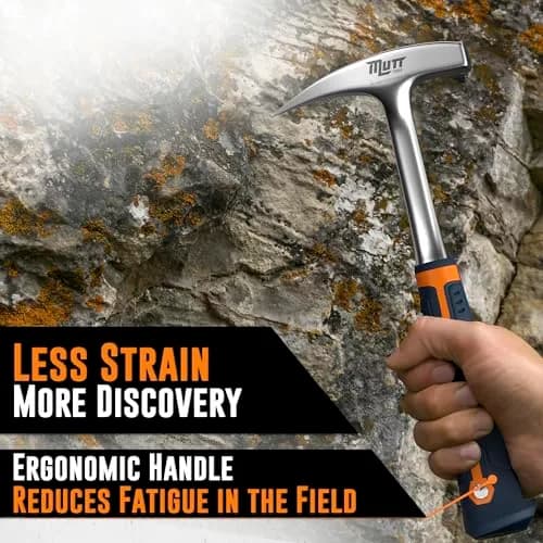 AMERICAN MUTT TOOLS Geologist Rock Pick Hammer 454g (22 oz) | Forged Steel Head, Ergonomic Handle, Field Work thumbnail 3