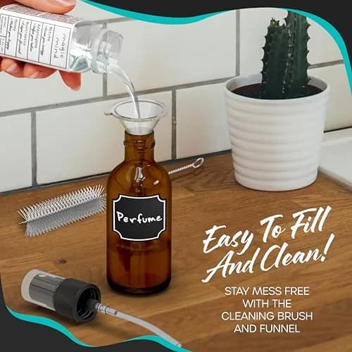 Nevlers Amber Glass Spray Bottles 4 Oz | Leak-Proof Travel Glass Spray Bottles for Skincare & More thumbnail 5