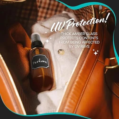 Nevlers Amber Glass Spray Bottles 4 Oz | Leak-Proof Travel Glass Spray Bottles for Skincare & More thumbnail 6