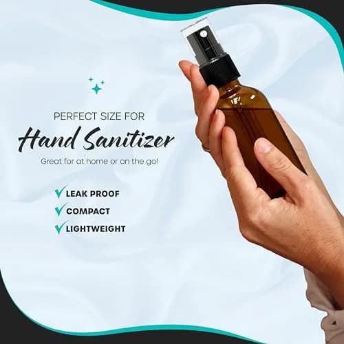 Nevlers Amber Glass Spray Bottles 4 Oz | Leak-Proof Travel Glass Spray Bottles for Skincare & More thumbnail 7