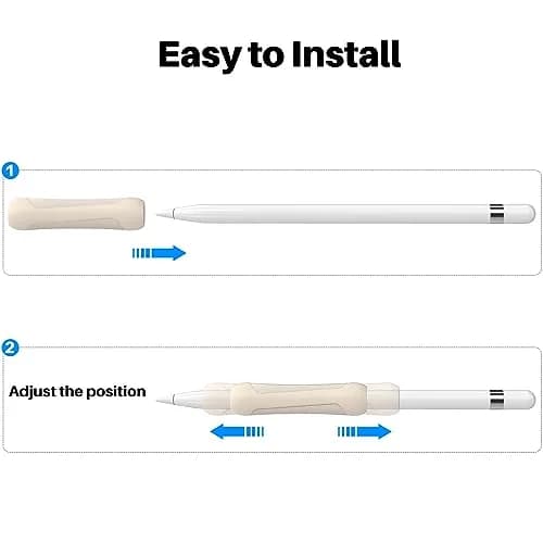 NIUTRENDZ Silicone Grip for Apple Pencil 1st Gen | Ergonomic, Protective & Comfortable (Beige + Khaki + Brown) thumbnail 5