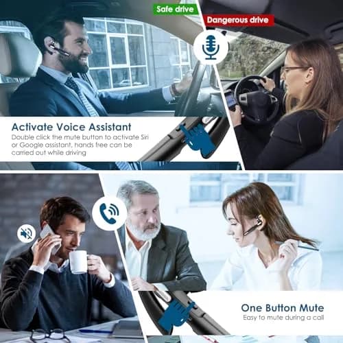 ICOMTOFIT G3 Bluetooth Headset with Mic | 10m Range, 8-10 Hr Talk Time thumbnail 5