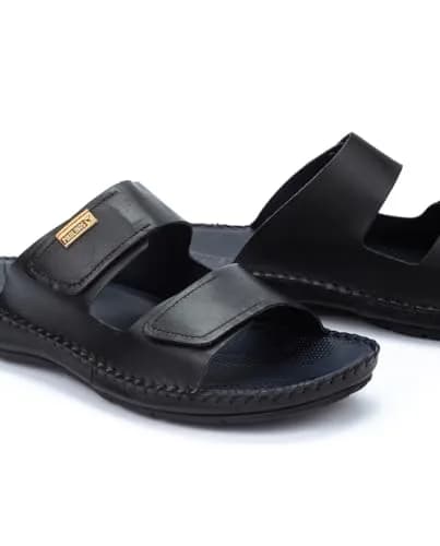 PIKOLINOS Mens Tarifa 06J-0084 Black EU 44 | Leather Slip On Sandal, Casual, Medium thumbnail 3
