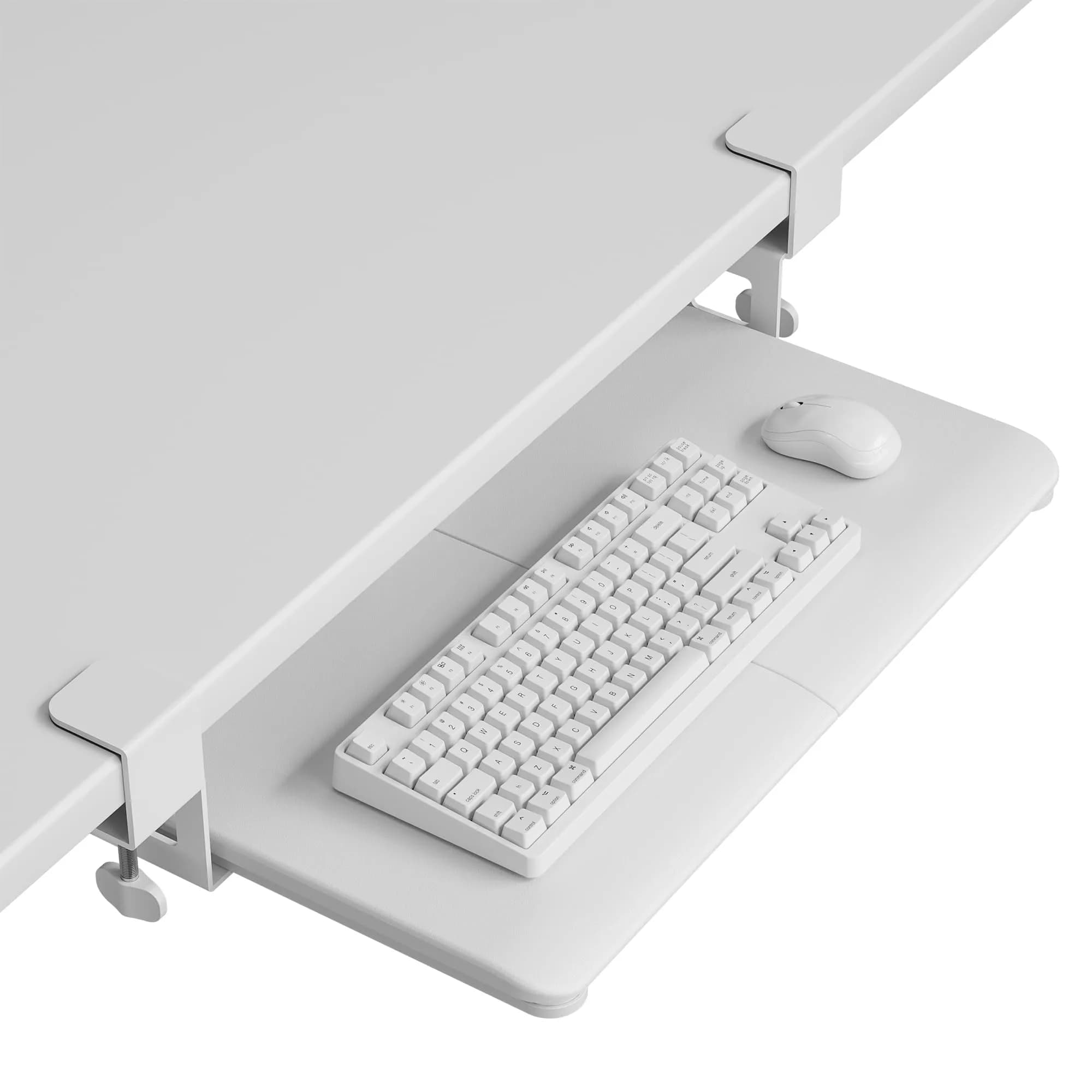 BONTEC Under Desk Keyboard Tray, Pull-Out Platform 25.6 x 11.8 in | Space-Saving Ergonomic Design