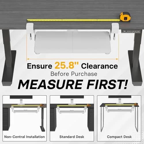 BONTEC Under Desk Keyboard Tray, Pull-Out Platform 25.6 x 11.8 in | Space-Saving Ergonomic Design thumbnail 4