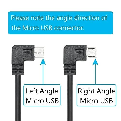 Maixbomr 90 Degree Micro USB Power Cord 3.5m (11ft) | Right Angle Charging Cable for Dash Cams & Devices thumbnail 3