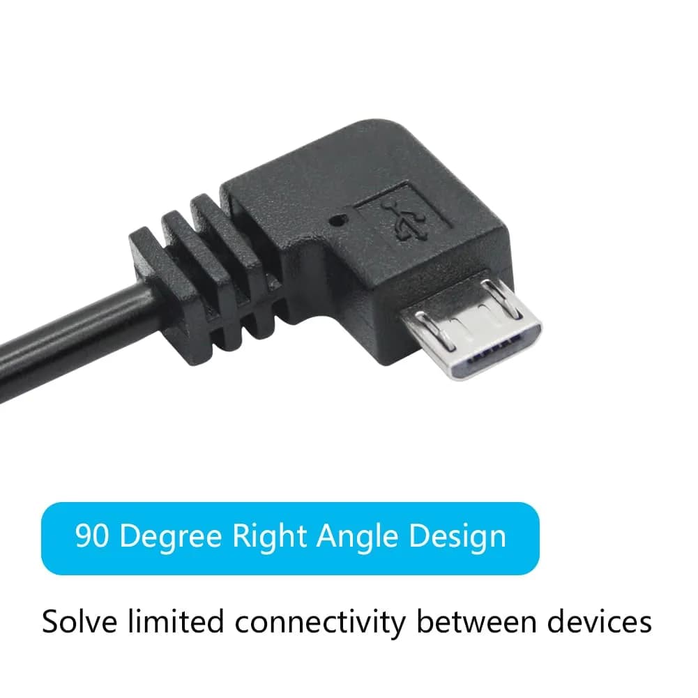 Maixbomr 90 Degree Micro USB Power Cord 3.5m (11ft) | Right Angle Charging Cable for Dash Cams & Devices - view 4