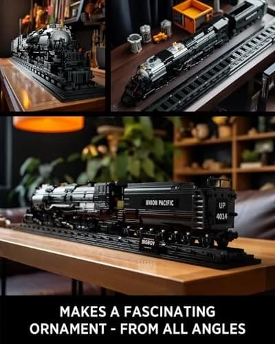Nifeliz Big Boy Steam Locomotive Building Set, Trains Series | Authentic Toy for Train Enthusiasts thumbnail 5