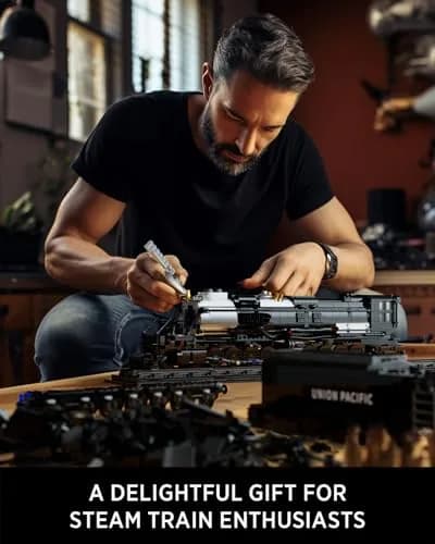 Nifeliz Big Boy Steam Locomotive Building Set, Trains Series | Authentic Toy for Train Enthusiasts thumbnail 6