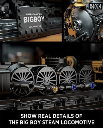 Nifeliz Big Boy Steam Locomotive Building Set, Trains Series | Authentic Toy for Train Enthusiasts thumbnail 3
