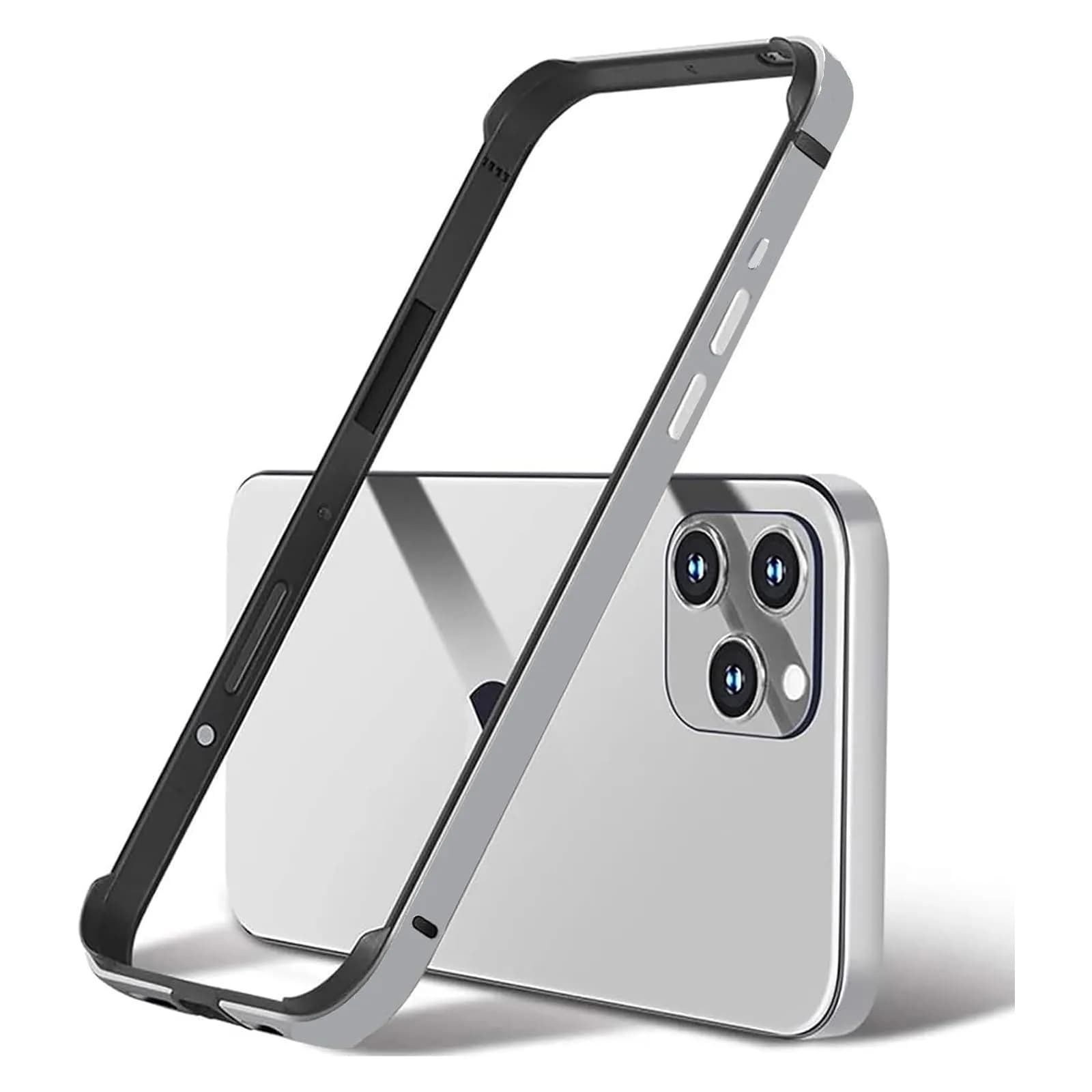 AOPNN Aluminum for iPhone 15 Pro MAX Bumper Case,Metal Frame Natural Titanium | Slim 2mm, Aviation Alloy