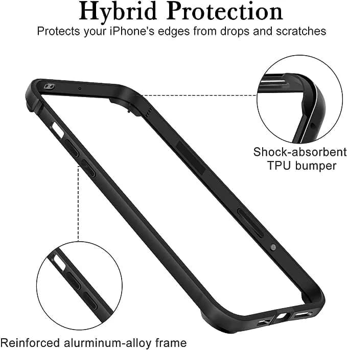 AOPNN Aluminum for iPhone 15 Pro MAX Bumper Case,Metal Frame Natural Titanium | Slim 2mm, Aviation Alloy thumbnail 7