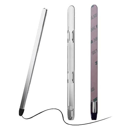 YQODSZ Shiny Silver Stylus Pen & S Pen Holder for Samsung Galaxy Z Fold 7/6/5 S Pen Edition, Adhesive Slim Stylus with Silicone Tip thumbnail 1
