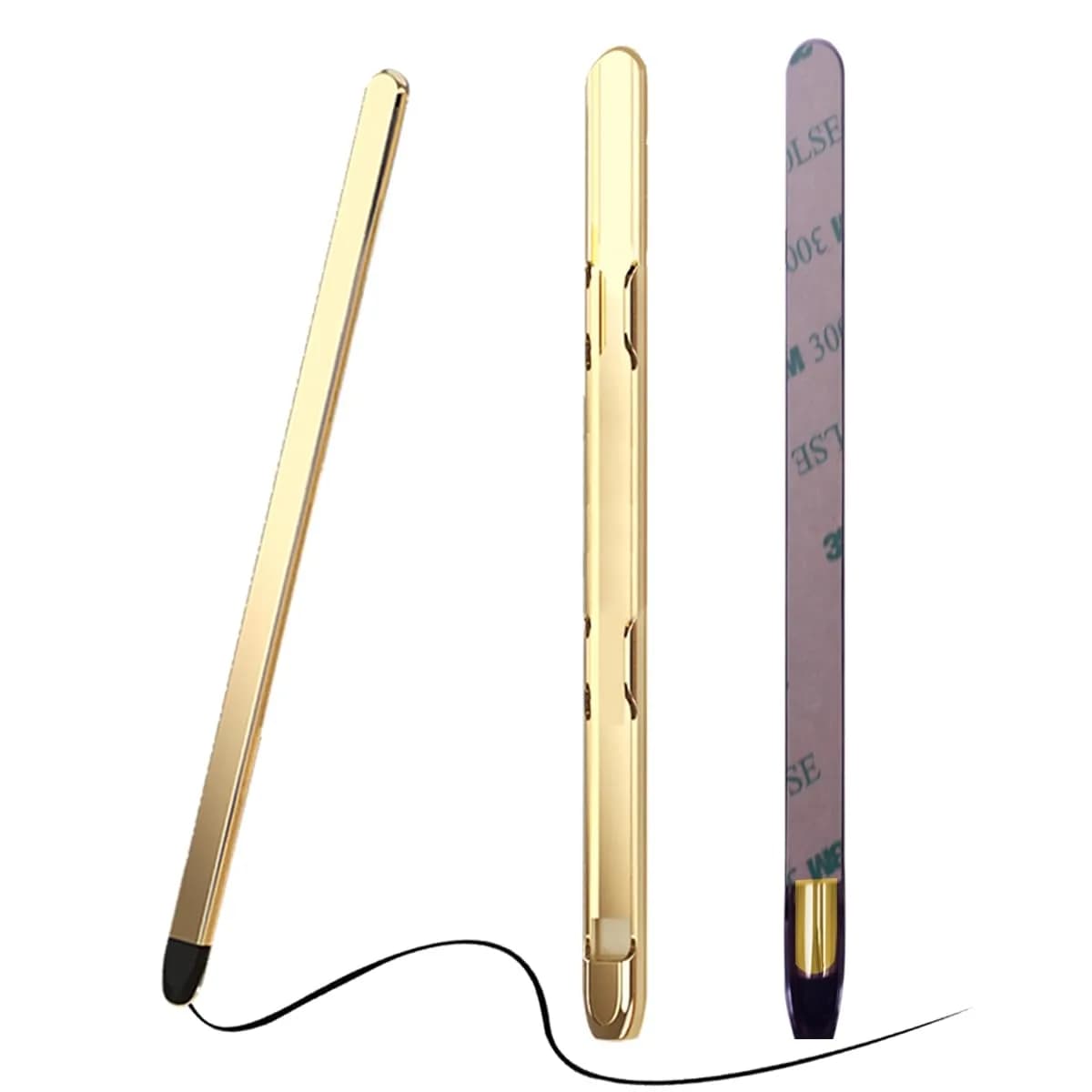 YQODSZ Stylus Pen & S Pen Holder for Samsung Galaxy Z Fold 7/6 / 5 | Slim, High Sensitive Silicone Tip, Gold — Shiny Gold