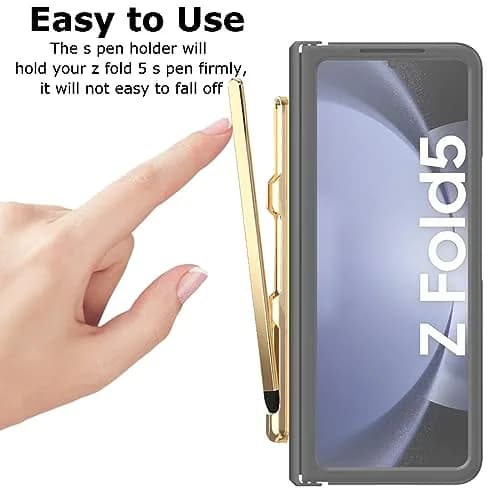 YQODSZ Stylus Pen & S Pen Holder for Samsung Galaxy Z Fold 7/6 / 5 | Slim, High Sensitive Silicone Tip, Gold thumbnail 4