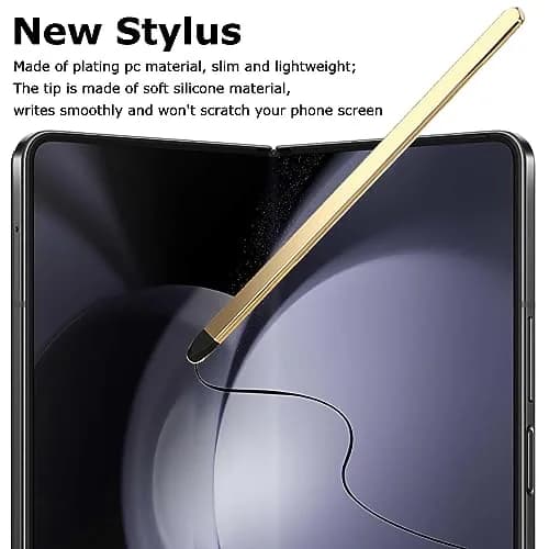 YQODSZ Stylus Pen & S Pen Holder for Samsung Galaxy Z Fold 7/6 / 5 | Slim, High Sensitive Silicone Tip, Gold thumbnail 5