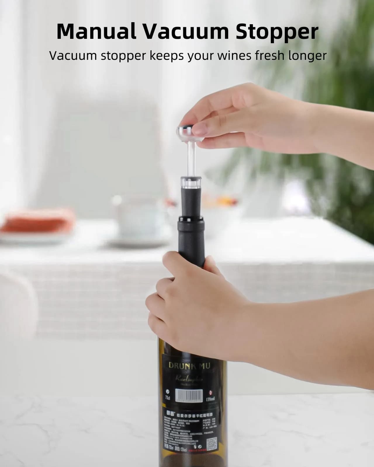 TOMEEM Silver Bottle Opener | 4-in-1 Rechargeable Wine Gift Set for Home & Parties - view 7