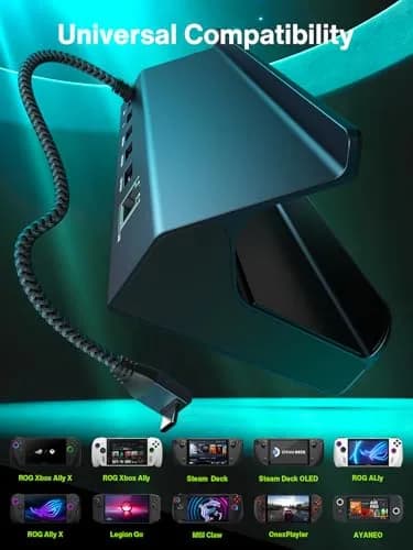 iVANKY 8-in-1 Steam Deck Dock for ROG Ally X, Legion Go, MSI Claw | 4K@144Hz, 100W PD, Midnight Blue thumbnail 4