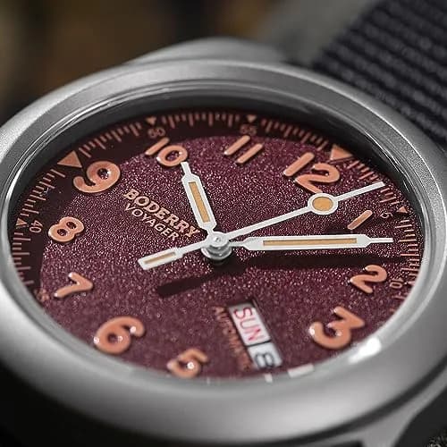 BODERRY Men's Titanium Automatic Field Watch 40mm Military Waterproof 100M | Japanese Mechanical Movement thumbnail 5