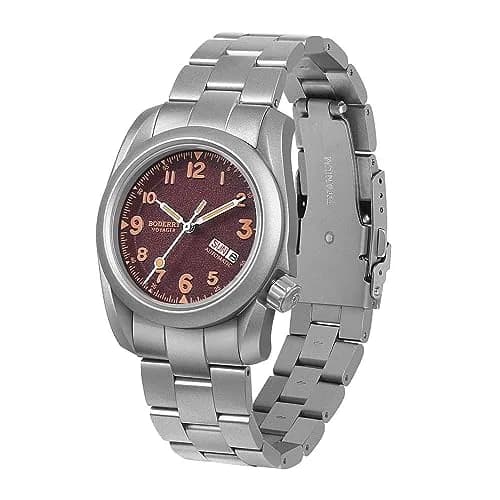 BODERRY Men's Titanium Automatic Field Watch 40mm Military Waterproof 100M | Japanese Mechanical Movement thumbnail 2