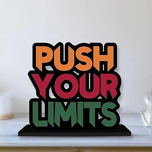 Artvibes Push Your Limit Inspirational Figurine 15.2cm (6 Inches) | Modern Wood Showpiece for Desk & Home thumbnail 1