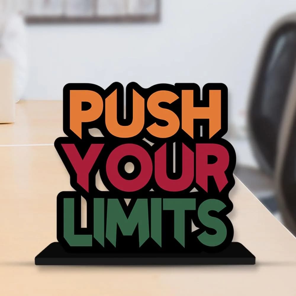 Artvibes Push Your Limit Inspirational Figurine 15.2cm (6 Inches) | Modern Wood Showpiece for Desk & Home - view 4