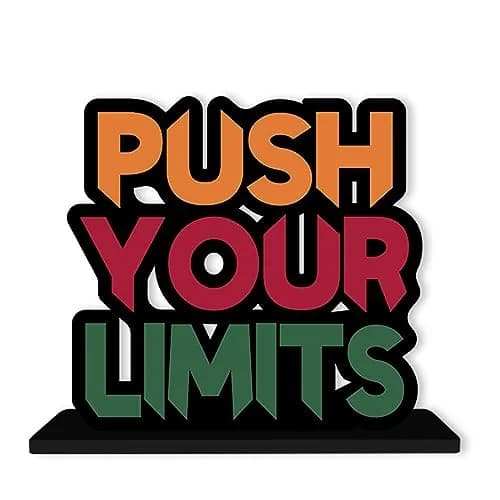 Artvibes Push Your Limit Inspirational Figurine 15.2cm (6 Inches) | Modern Wood Showpiece for Desk & Home thumbnail 2