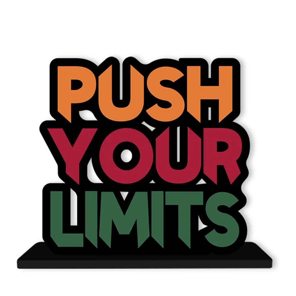 Artvibes Push Your Limit Inspirational Figurine 15.2cm (6 Inches) | Modern Wood Showpiece for Desk & Home - view 2