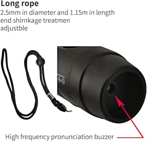 ZHT Electronic Whistle with USB Charging, 3-Tone 120dB Loud, Rechargeable Referee & Coach Whistle with Lanyard (2 Black Units) thumbnail 6