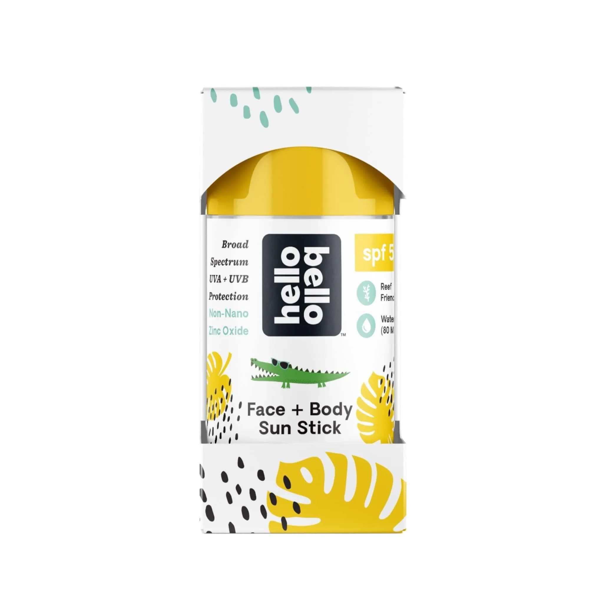 Hello Bello Mineral SPF 50 Face & Body Sunscreen Stick, 1oz | Reef Friendly Roll On Sun Protection - main product image
