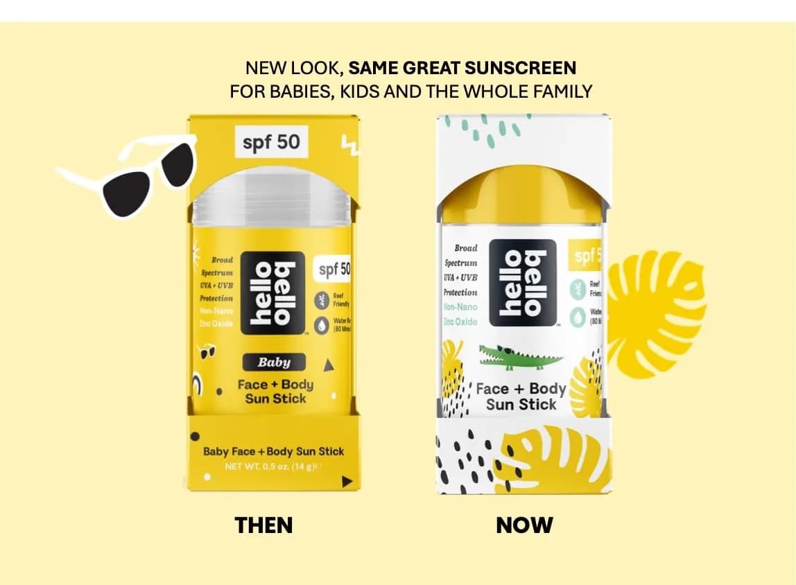 Hello Bello Mineral SPF 50 Face & Body Sunscreen Stick, 1oz | Reef Friendly Roll On Sun Protection - view 2