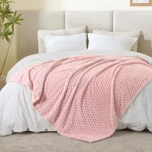 BEDELITE Pink Throw Blanket for Couch, 50"x60" | Cozy & Stylish Gift for Women thumbnail 5