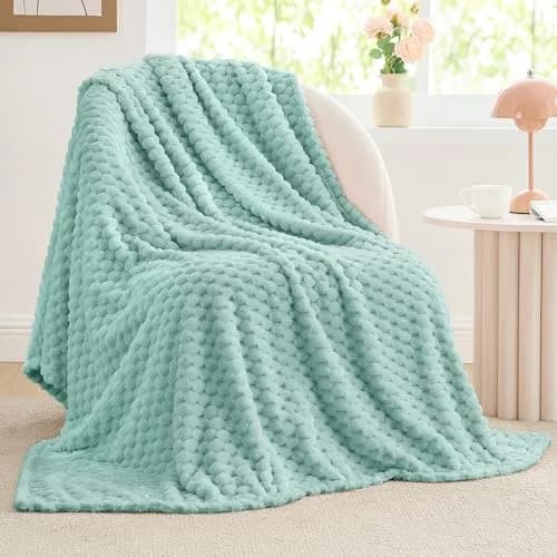 BEDELITE Haze Blue Twin Blanket for Couch, 60x80 Inches | Soft Cozy All-Season Fleece Throw thumbnail 1